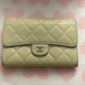 Chanel lambskin short wallet